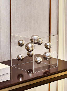 速发轻饰压玄力罩子星球摆件样板房售楼客厅电视柜克关创意家居装