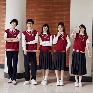 速发合唱朗诵演出服学院风服学初中班生高中生毕业运动会校服套装