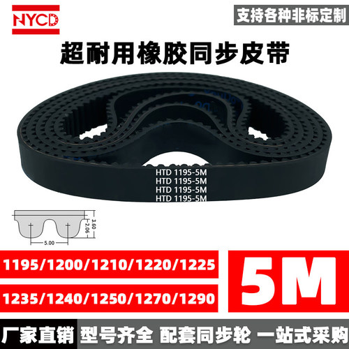 NYCD聚氨酯钢丝橡胶同步带皮带
