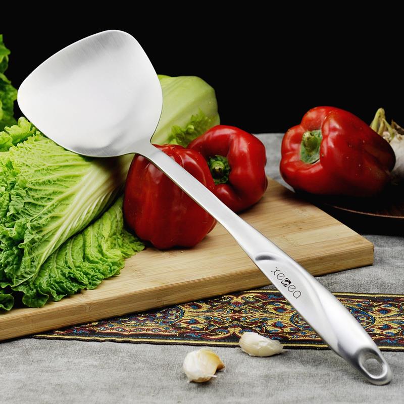 喜诗304不锈钢美人鱼锅铲炒菜铲子厨具一体无缝防烫手柄家用厨具