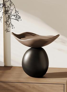 时来运转玄关钥匙托盘收纳摆件中古风家居装饰品果盘乔迁轻奢礼品