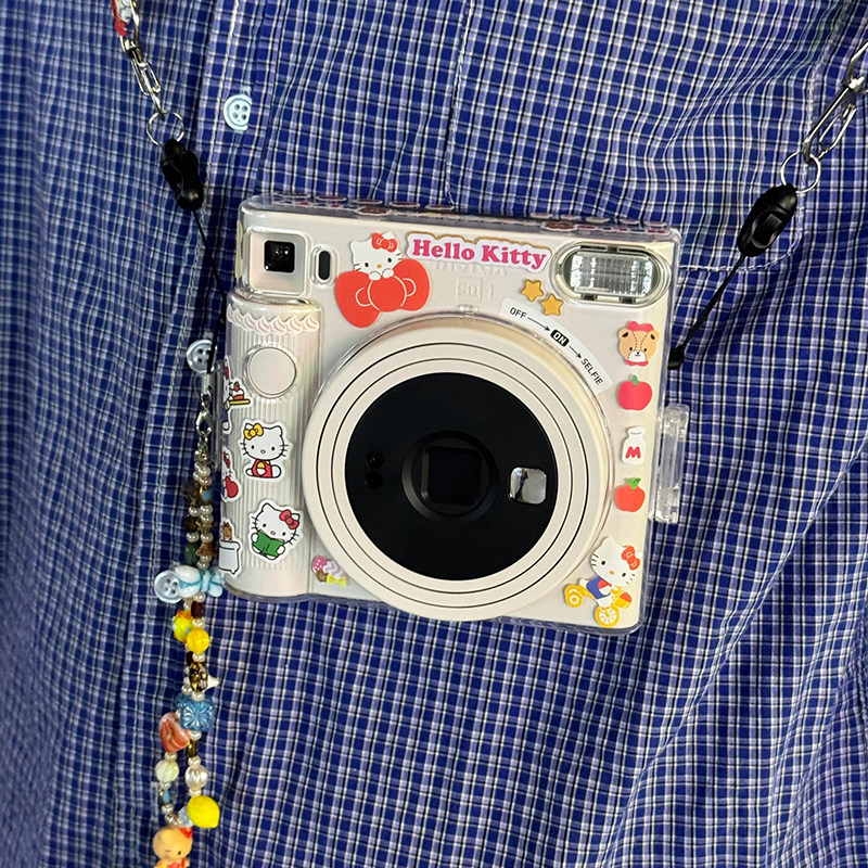 hellokitty富士sq1拍立得保护壳防摔耐磨相机专用透明水晶硬外壳