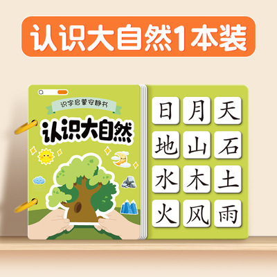 【下单立减50】 识字启蒙安静书幼儿认字早教儿童识字黏贴卡片_WF
