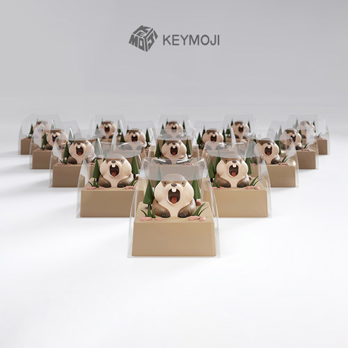 KEYMOJI尖叫土拨鼠ESC键帽单个3D打印树脂个性键盘创意原创哪吒