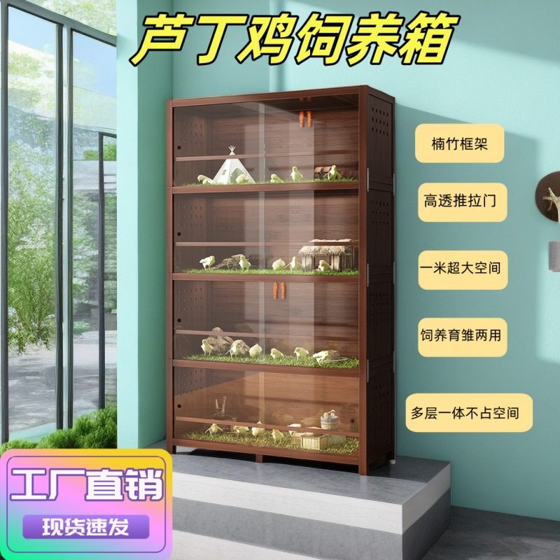 一米芦丁鸡饲养箱透明多层加宽宠物柜生态鹦鹉鸟笼爬宠守宫养殖箱