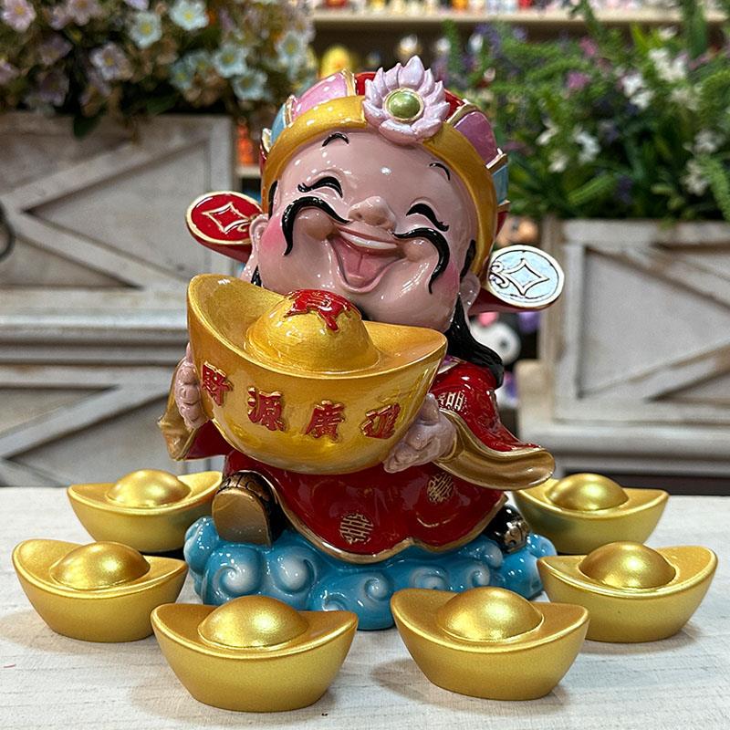 文武如意财神爷招财摆件创意存钱罐书房桌面装饰车载摆放乔迁礼品