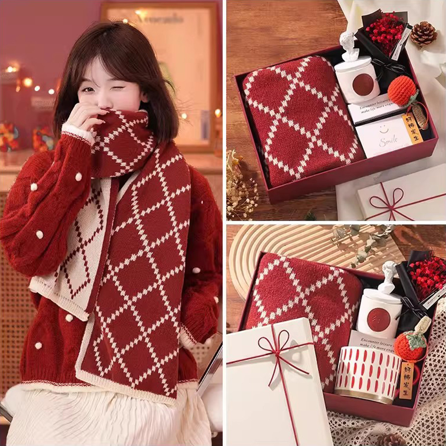 生日礼物送女朋友闺蜜高级感保暖围巾香薰礼盒装新年伴手礼实用女,节庆用品/礼品,创意礼盒/礼品套组,淘宝优惠券,粉丝福利购,淘宝优惠卷