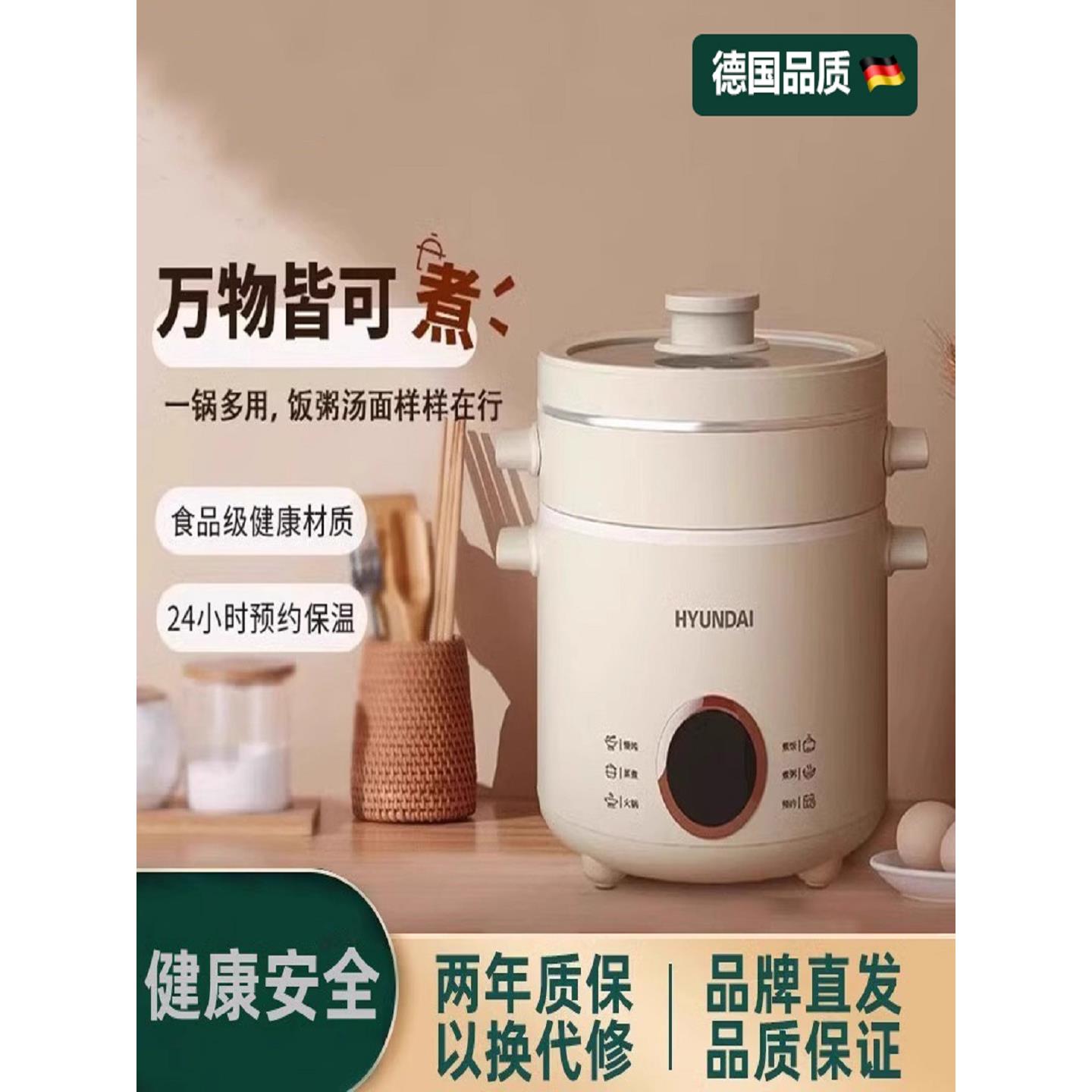 德国电锅集成锅多功能蒸炖一体机迷你小锅2-3人学生宿舍电锅