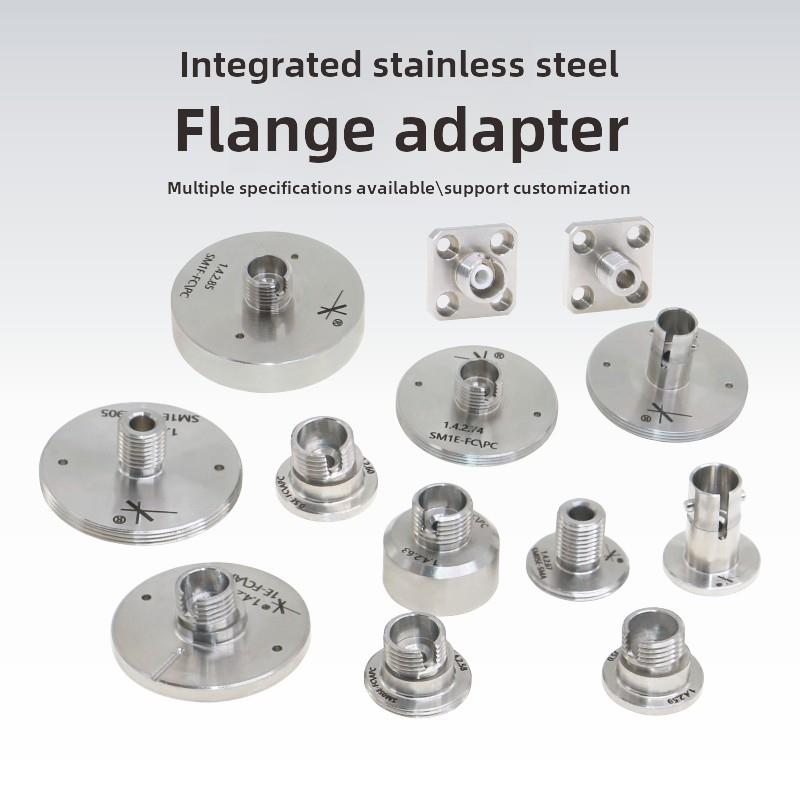 一体式不锈钢法兰转接件SM1SM05FCAPC转接头光纤耦合器