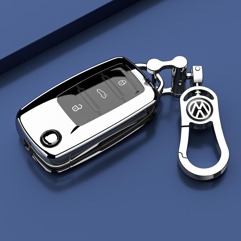 适用大众宝来钥匙套桑塔纳朗逸捷达帕萨特POLO车内装饰专用扣壳女