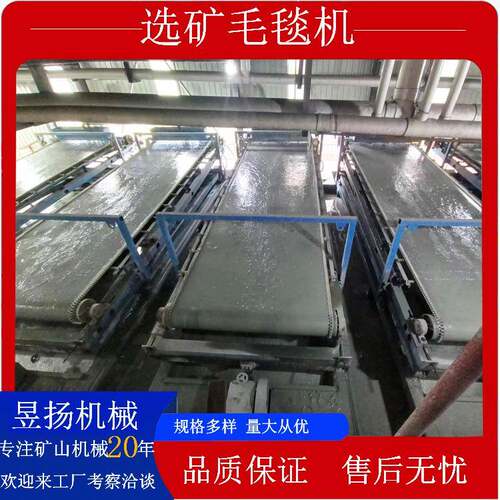 矿物回收选矿毛毯机稀有金属钨锡铁铜铅尾矿提纯悬挂式布沟机设备