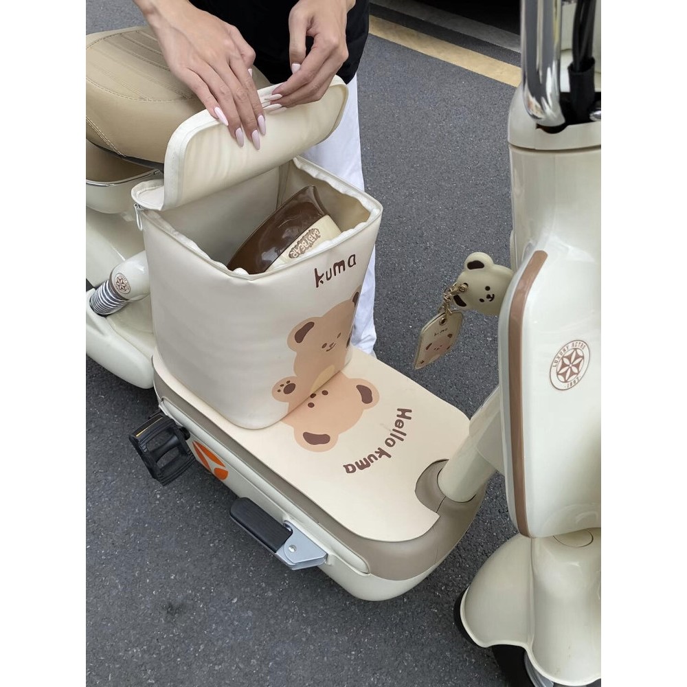 电动车置物兜储物包前置收纳头盔放置神器大容量适用于雅迪爱玛