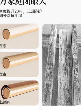 实木架落地衣帽架家卧室挂衣衣架简易用立式OQB榉挂衣杆木室内挂