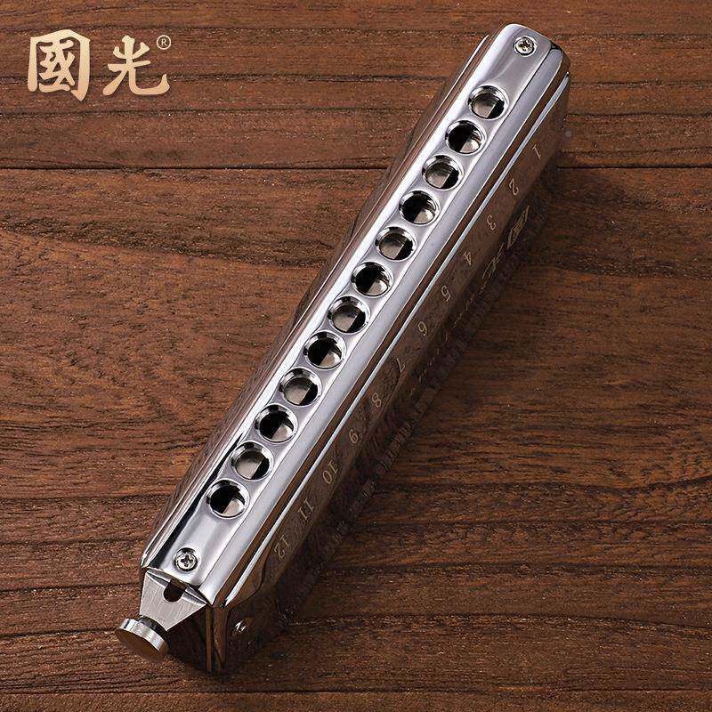 音阶半专圆吹口琴12自孔48音16孔64音GVL业演奏级学生初学学乐器