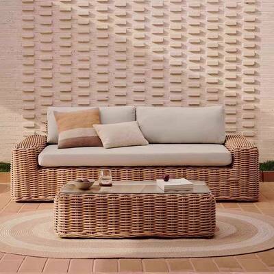 户墅外编沙发庭院组合露天别藤花园民宿酒店阳台闲藤椅沙发0710家