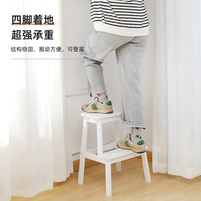 实木双层阶梯两用儿童踏脚凳