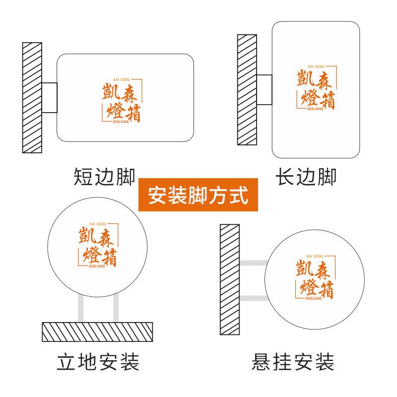 门口水方形形亚克力吸圆塑防广54告灯箱厕LED灯箱侧招所单位小灯