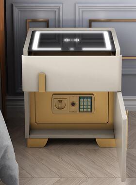 智能床头柜多保险柜一体简约现代功UPU能线无柜充电卧室收纳保险