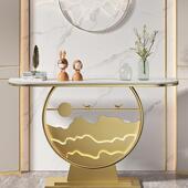 中式 简约客厅玄桌柜家用正985对门入户过道岩板光端发景台轻关奢