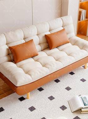 免洗猫爪皮沙发小户代型2025新折叠沙发UXS床两用客现厅款简约出