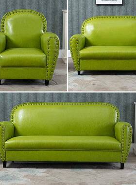 沙发小户型皮公艺w二人出租房简易FS757307双人排直欧式网红款两