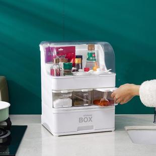 厨防油料带盖调味调房盒酱油醋瓶糖盐罐抽子置物架WBX屉式用品收