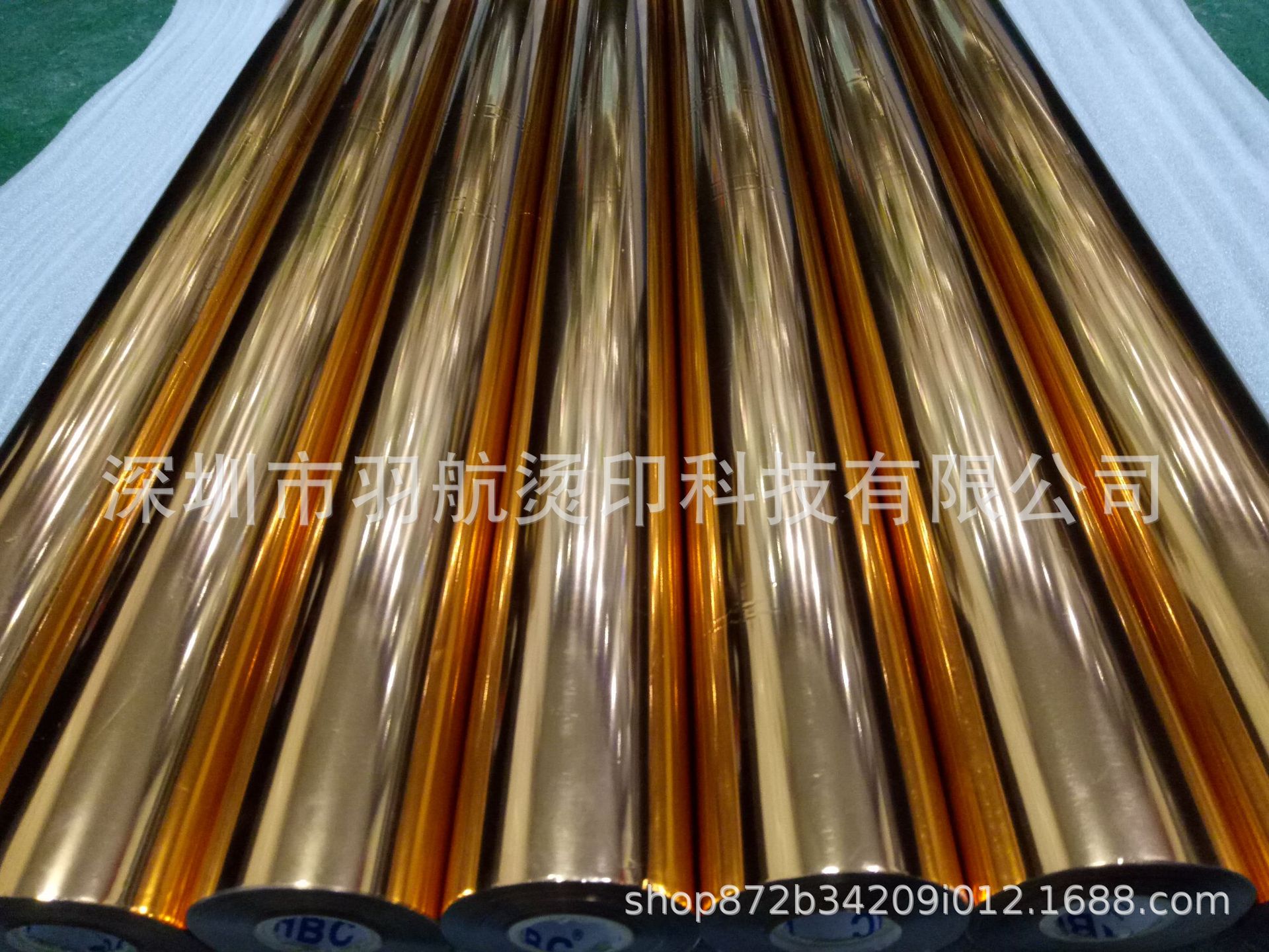 CCU 古铜色高档服装烫金纸 耐水洗布料烫金膜 高品质电化铝进口纸