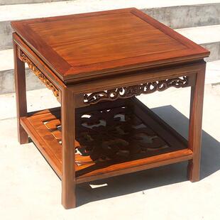 中式正方形CBN实小木边几榆木客厅四方茶几边柜花架简桌约沙发边