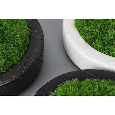 摆现代简DIC藓约大理石永生苔绿植装饰几酒店茶洽谈桌样板间售楼