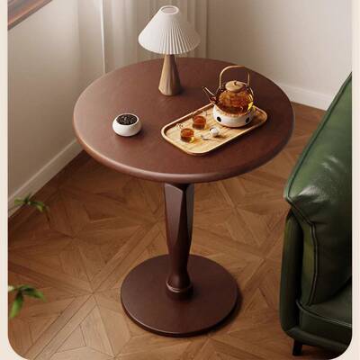 沙发边几实木小几桌子客厅小茶圆桌床头边桌边柜桌法AEM式小阳台