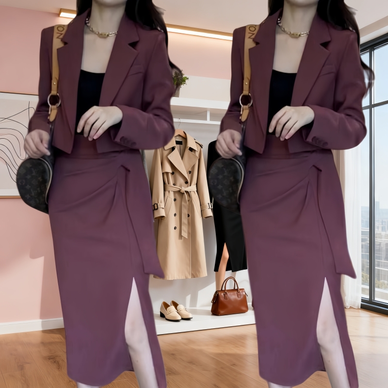 秋季高端两件套高级感气质名媛西装2026年春装新款职业套装女裙子