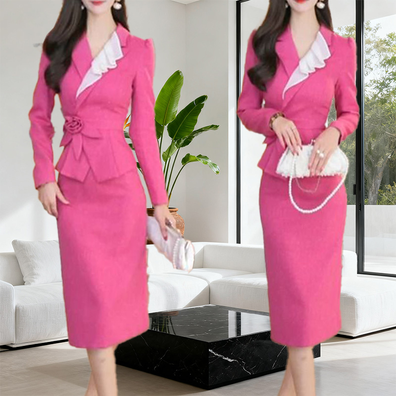 高端百搭秋冬新款时尚显瘦洋气上衣休闲气质高级感半身裙两件套潮