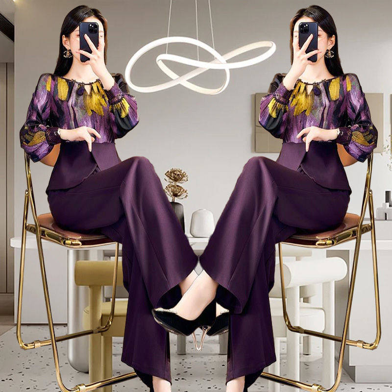 高级气质高端休闲时尚设计感气质女神范拼接上衣阔腿裤两件套装潮,女装/女士精品,时尚套装,淘宝优惠券,粉丝福利购,淘宝优惠卷