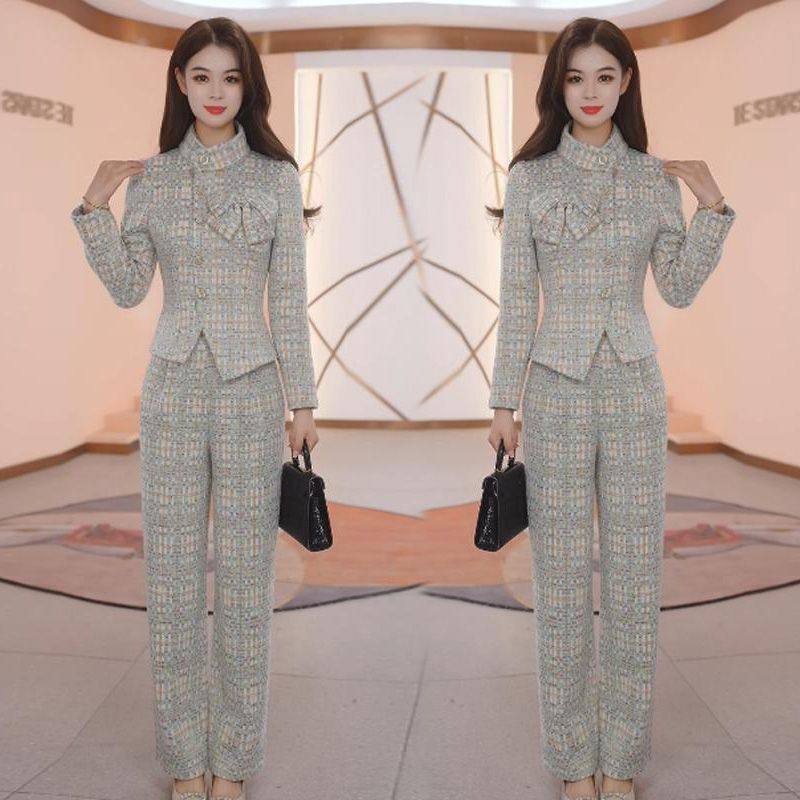 两件套小香风时尚套装女2025秋冬新款设计感显瘦上衣长裤两件套潮,女装/女士精品,时尚套装,淘宝优惠券,粉丝福利购,淘宝优惠卷