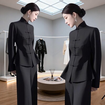 轻奢高级感独特新中式国风休闲2026春秋季女人味漂亮穿搭一整套女