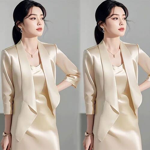 高级感时尚职业套装女神范秋装新款名媛气质西装外套吊带裙两件套