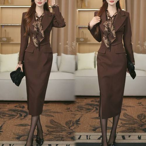 2025春秋新款高端女百搭时尚显瘦洋气上衣休闲气质半身裙两件套潮