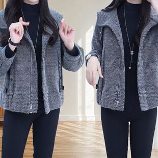 显瘦遮肉气质休闲大衣 加厚高端时尚 高端外套女2025年秋冬新款 爆款