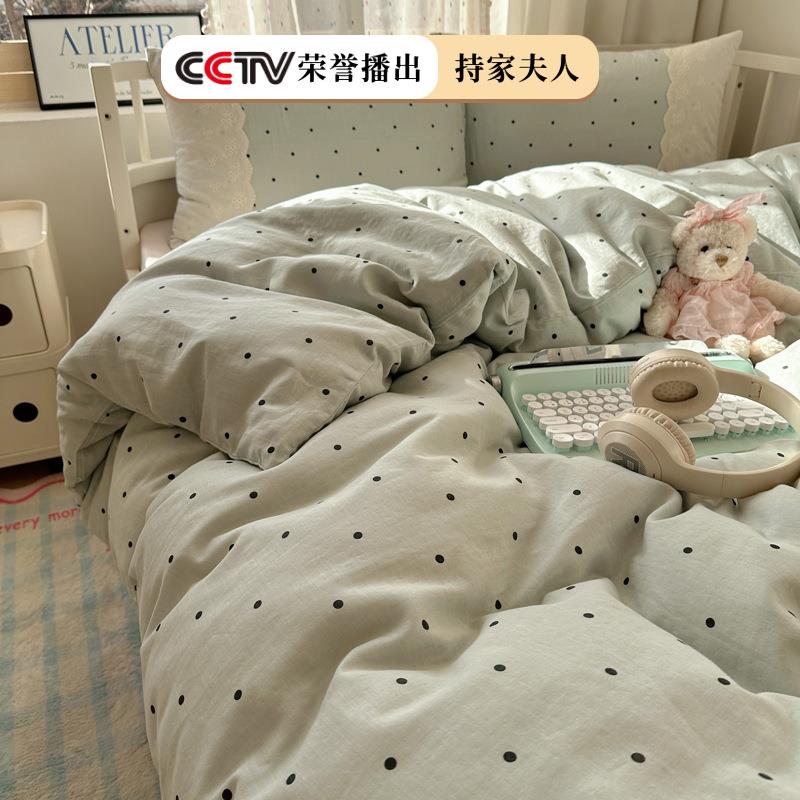 套A类法式件韩式公主风全棉纯棉ltao8859花边水洗棉床上四单套床