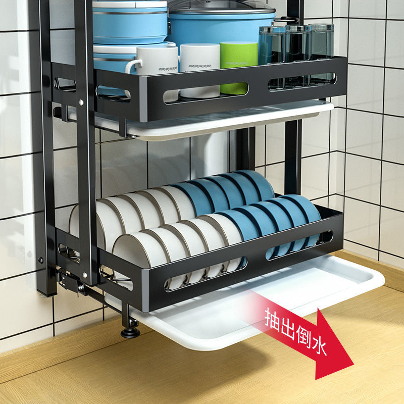 不锈钢厨房壁挂可折叠碗架沥水架晾放碗筷台面家用品收纳盒置物架