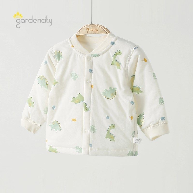 婴儿家居服上装单件纯棉秋冬薄棉新生儿男女宝宝夹棉保暖上衣无骨,童装/婴儿装/亲子装,保暖上装,淘宝优惠券,粉丝福利购,淘宝优惠卷