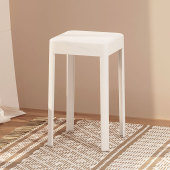 北欧风加厚塑料方凳叠放胶凳子摆摊家庭饭厅备用凳客厅四脚凳椅子