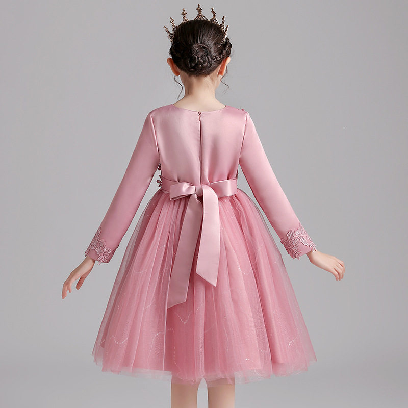 女童白色婚纱连衣裙花童公主裙蓬蓬纱裙子春秋冬长袖儿童演出礼服,童装/婴儿装/亲子装,连衣裙,淘宝优惠券,粉丝福利购,淘宝优惠卷