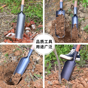 电杆洞打洞神器挖井铲泥掏土铲子考古挖土锰钢铲头洛阳铲取土工具
