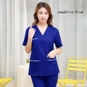 加大号洗手衣男刷手服夏宠物医生女医院工作服纯棉加肥短袖 护士服