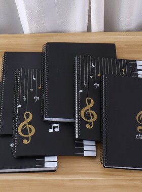 新款A4插页袋曲谱乐谱夹透明资料册钢琴谱夹黑色大容量文件夹活页