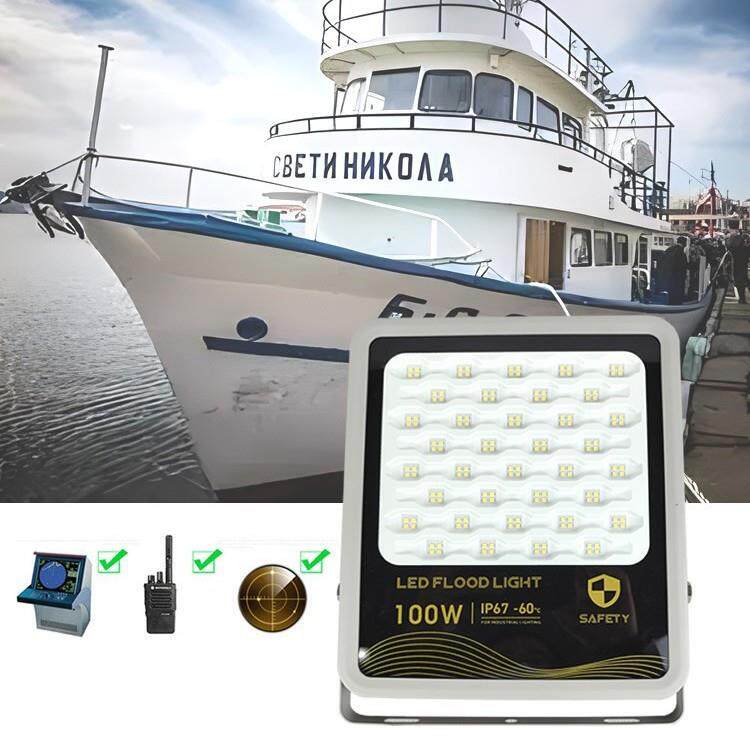 LED投光灯低压12V24V36V127V防水交直流船用抗干扰电瓶夜市地摊灯