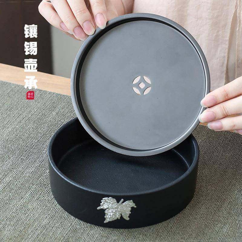 日式壶承陶瓷干泡台圆形家用茶具配件茶壶底座承托茶壶垫复古logo,鲜花速递/花卉仿真/绿植园艺,割草机/草坪机,淘宝优惠券,粉丝福利购,淘宝优惠卷