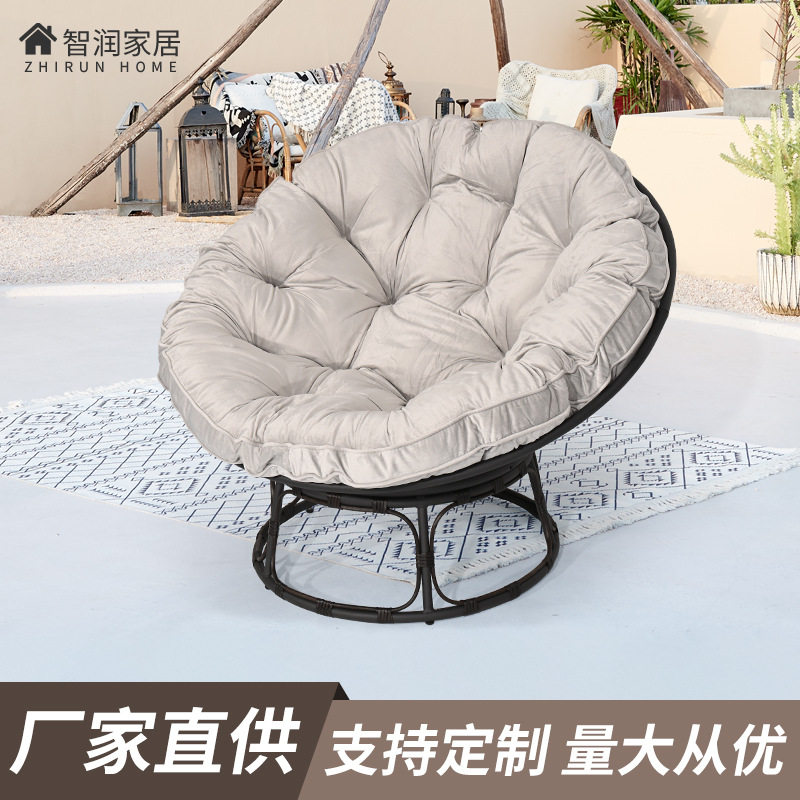北欧风编藤椅子户外别墅酒店庭院餐椅雷达椅花园露台铁艺桌椅组合