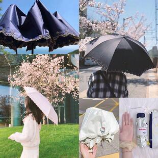 晒不黑 现货日本WPC高颜值超轻便携防晒遮阳伞防紫外线太阳晴雨伞